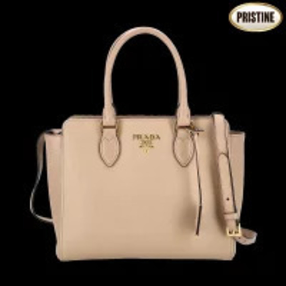 PRADA Prada Saffiano Soft Calf Shoulder Bag SA